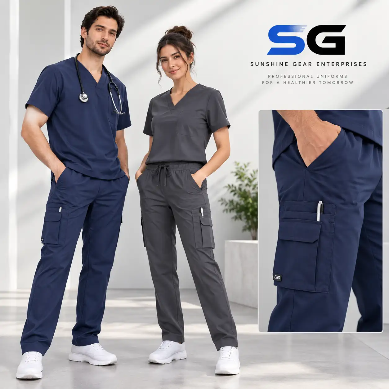 Cargo Scrub Pants