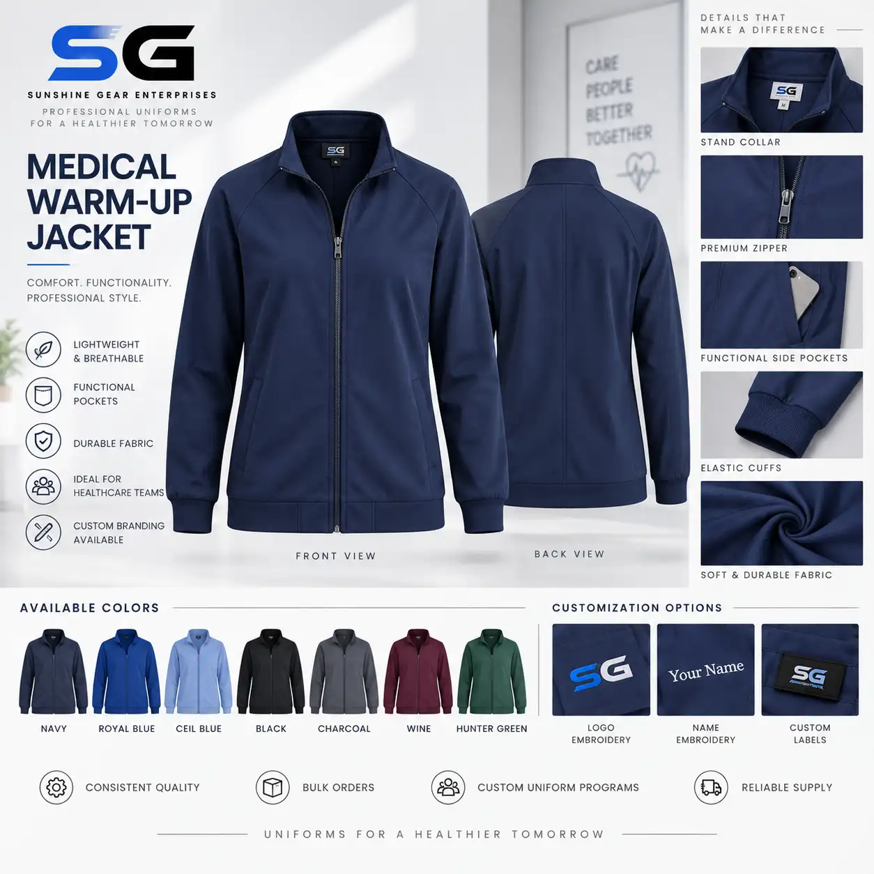 Medical Warm-Up Jacket - Image 3