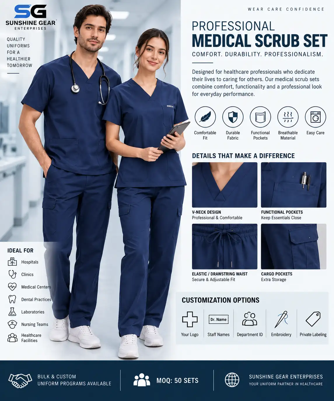 Professional Medical Scrub Set - Image 2
