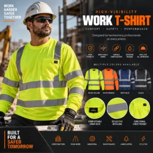 High-Visibility Long-Sleeve Work T-Shirt