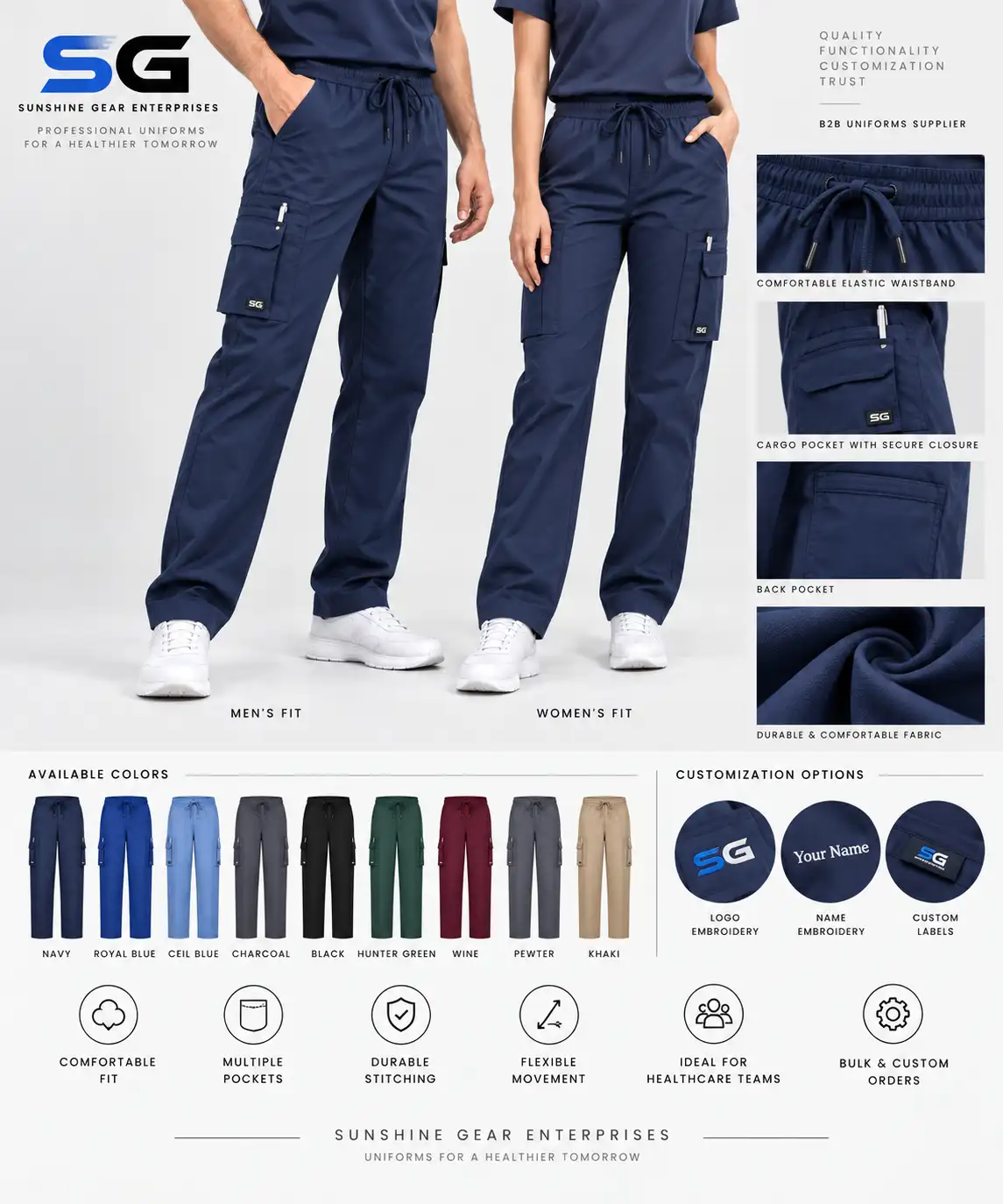 Cargo Scrub Pants - Image 2