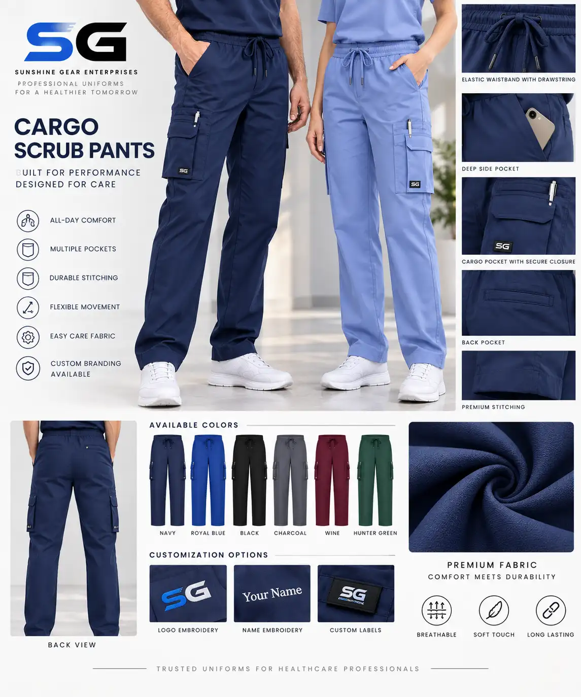 Cargo Scrub Pants - Image 4