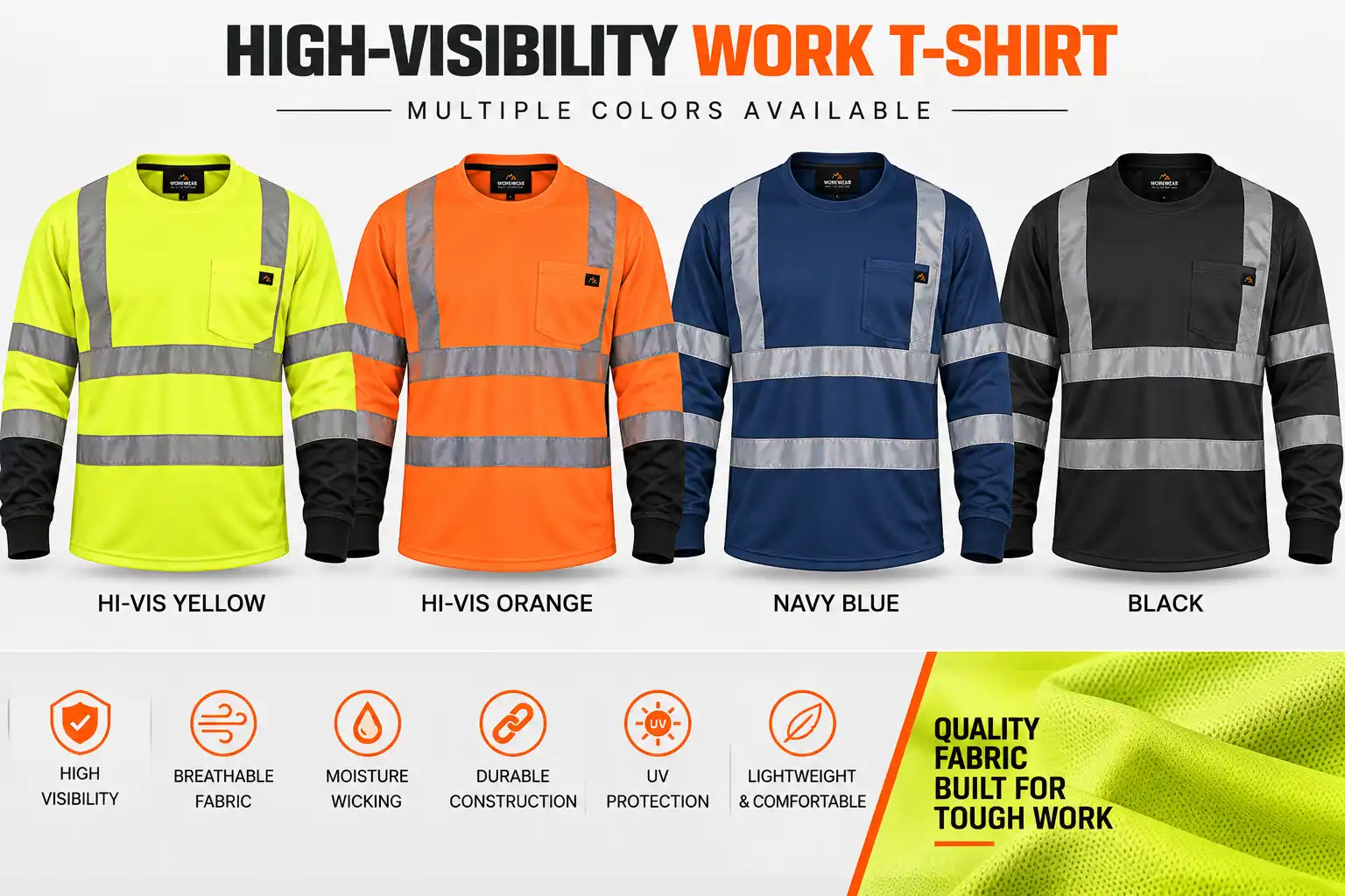 High-Visibility Long-Sleeve Work T-Shirt - Image 5