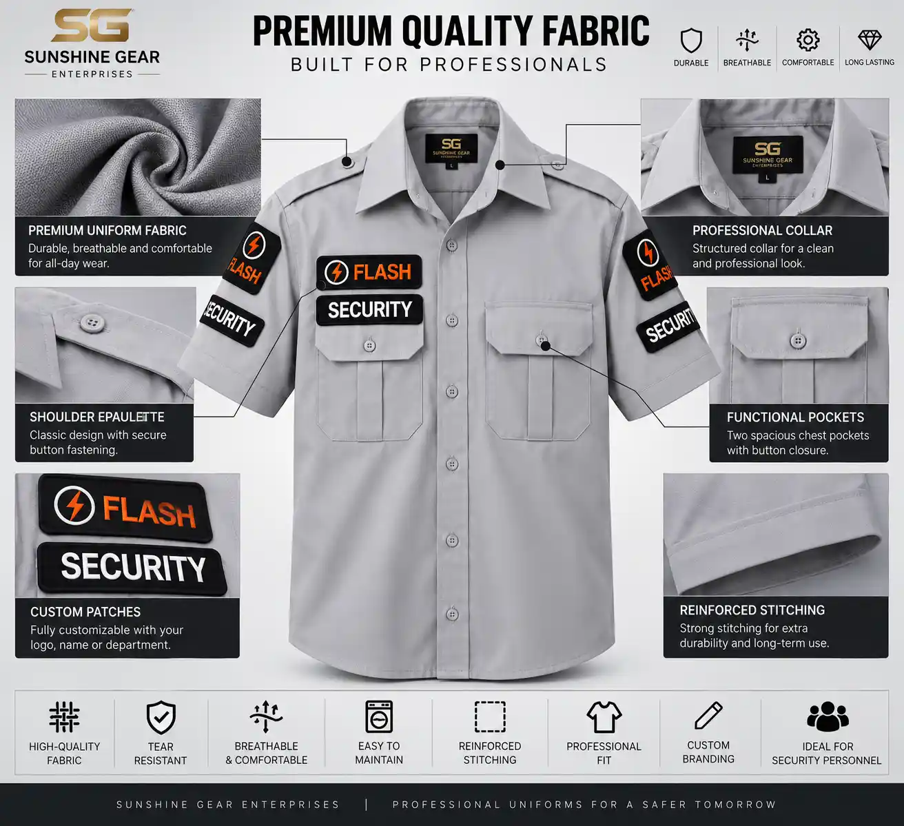 Professional Security Duty Shirt - Image 4