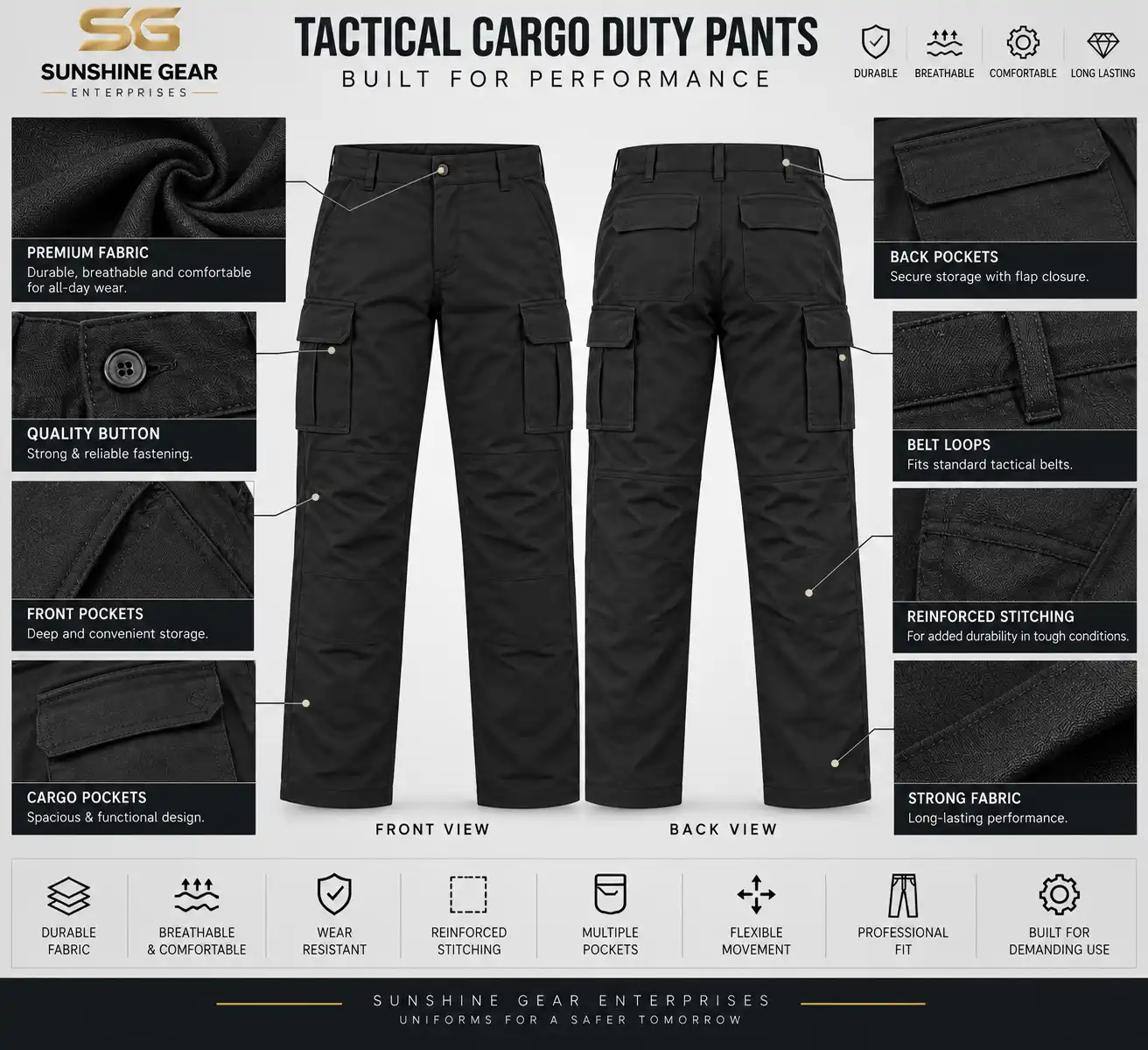 Tactical Cargo Duty Pants - Image 4
